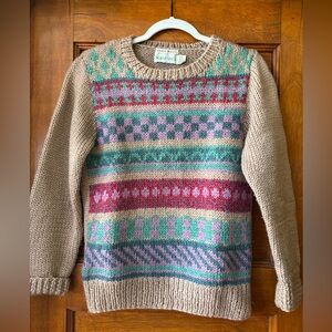 Girls Patterned Knit Sweater
